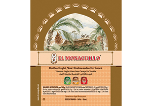 Natural Deglet Nour Pitted Dates El Monaguillo Label